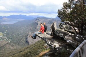 Herrlicher Blick vom Baraka Lookout über dem Grampians Nationalpark, Victoria, Australien
