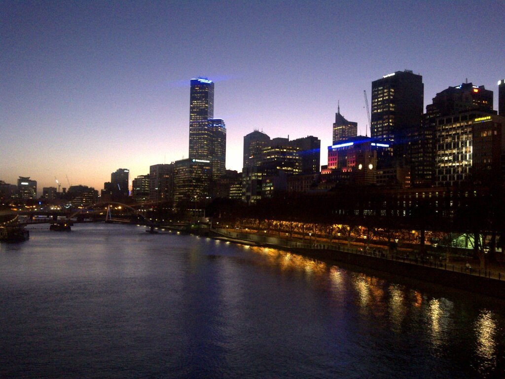 Melbourne CBD in der Nacht