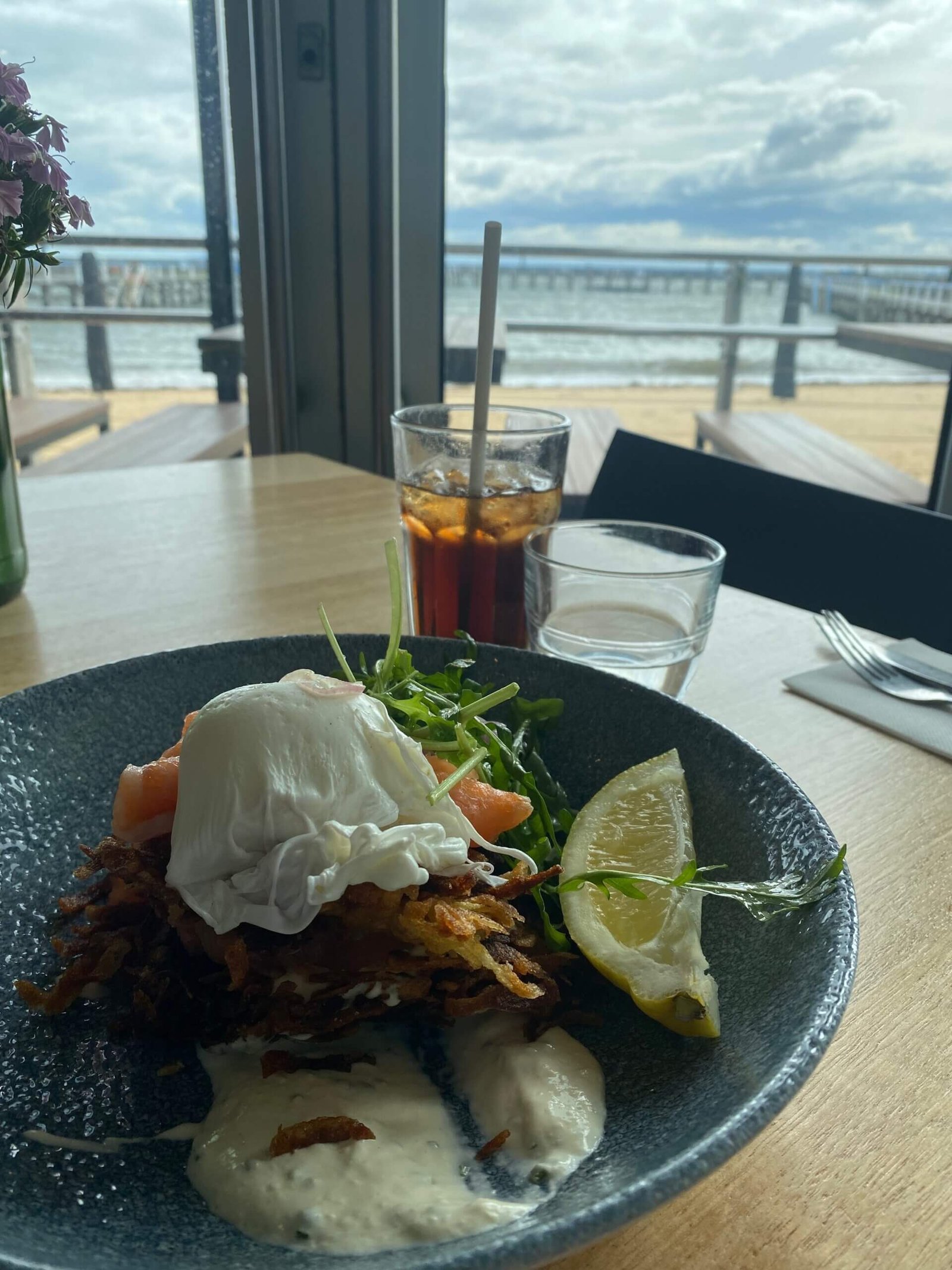 Melbourne Essen mit Ausblick auf die Bay